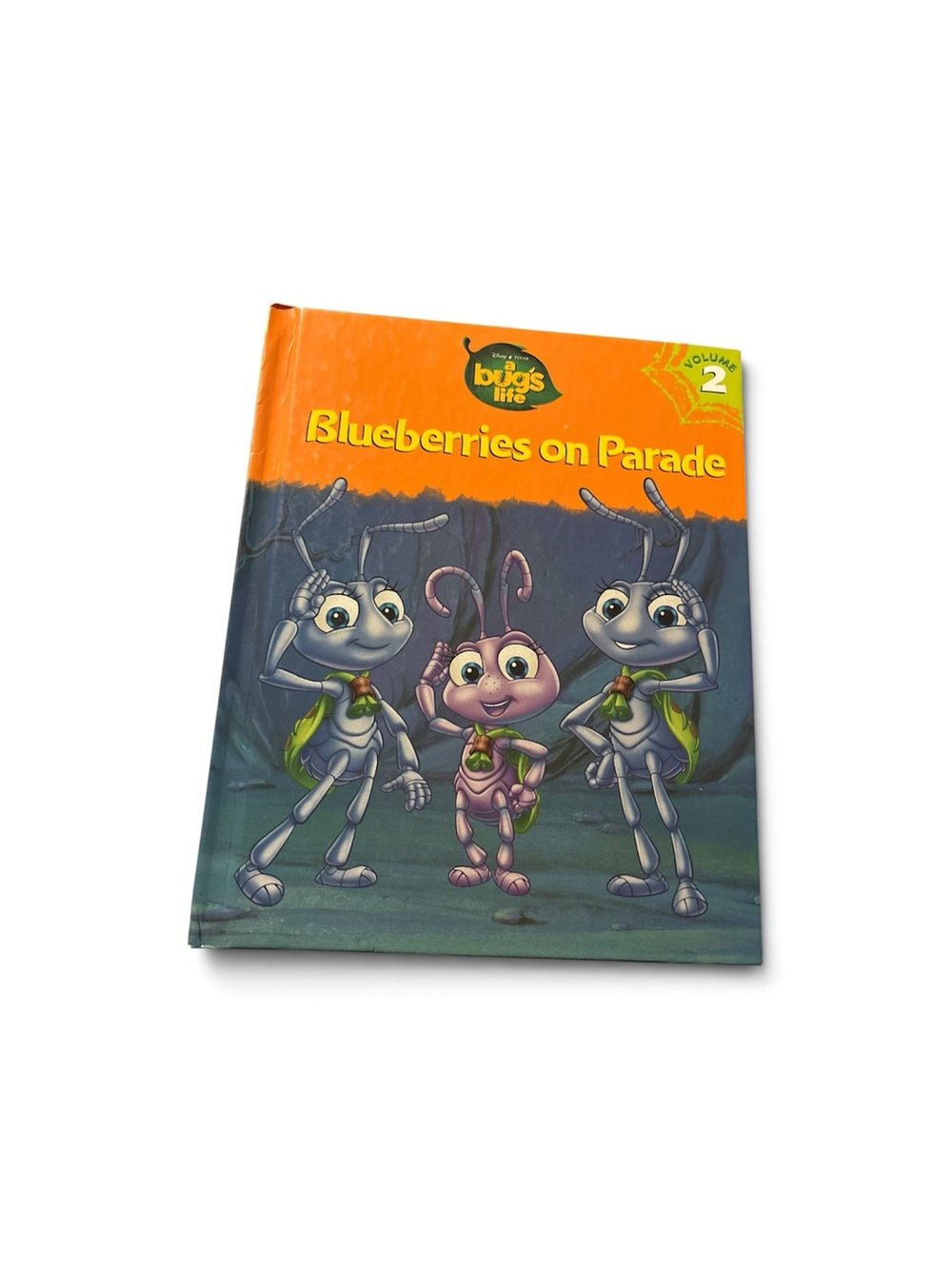 Disney A Bugs Life Blueberries on Parade Kids Book - Orange & Green Cover
